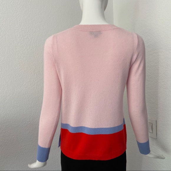 J. Crew color block crew neck cashmere sweater - Picture 4 of 7